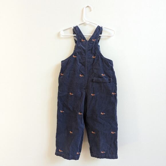 Kitestrings Overalls Boys Sz 24m Fox Embroidered Navy Hartstrings Cute - Picture 4 of 5